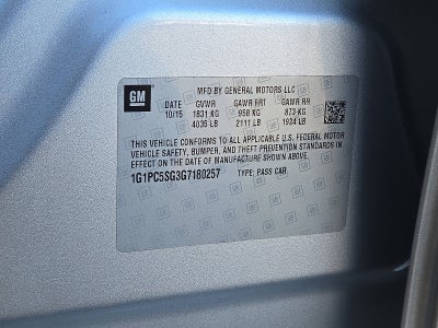 2016 Chevrolet Cruze Limited LS