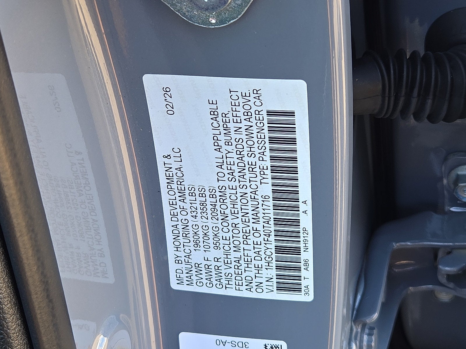 2026 Honda Accord Sedan SE
