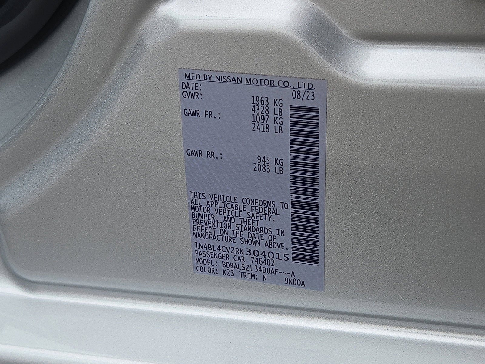 2024 Nissan Altima 2.5 SR