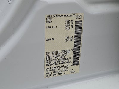 2023 Nissan Altima 2.5 SV