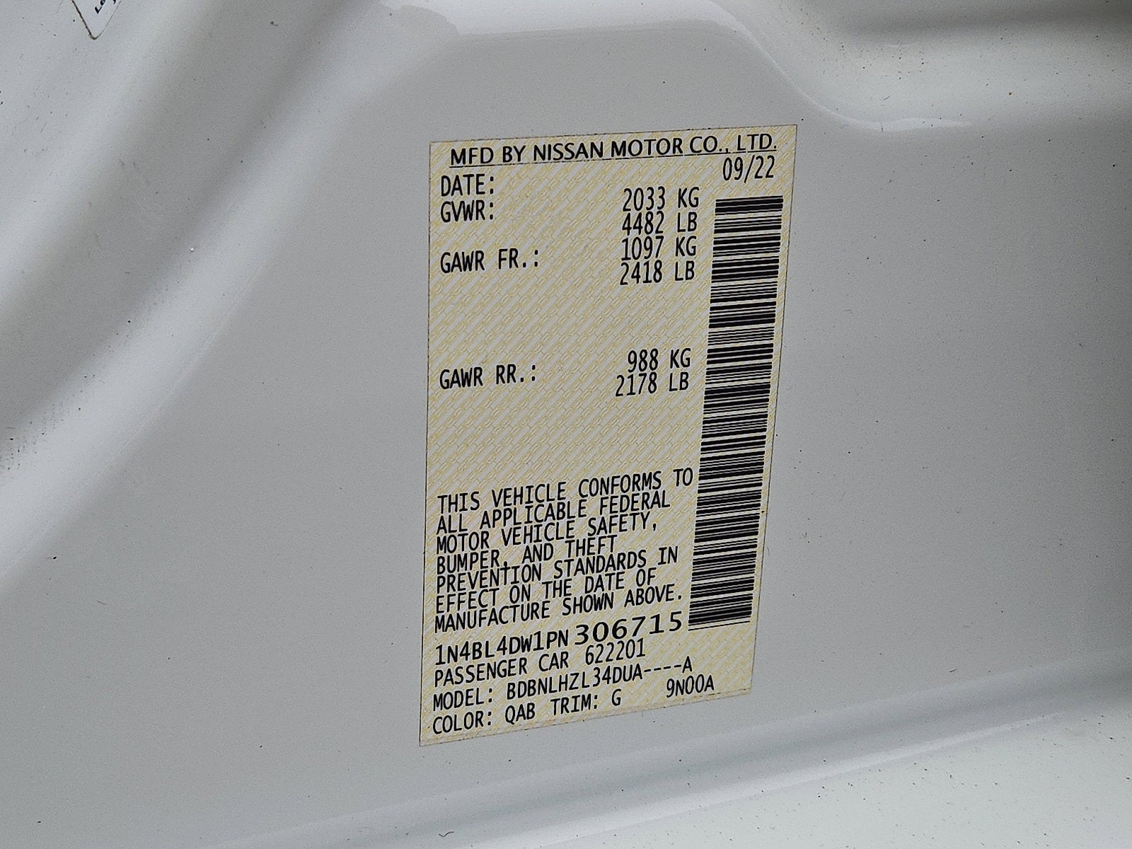 2023 Nissan Altima 2.5 SV