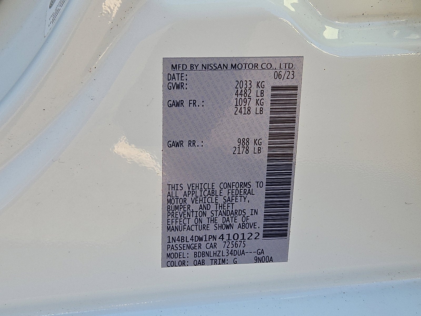 2023 Nissan Altima 2.5 SV