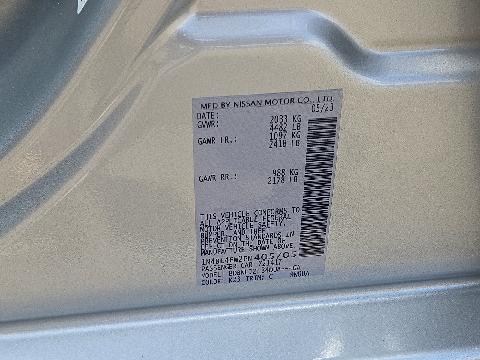 2023 Nissan Altima 2.5 SL