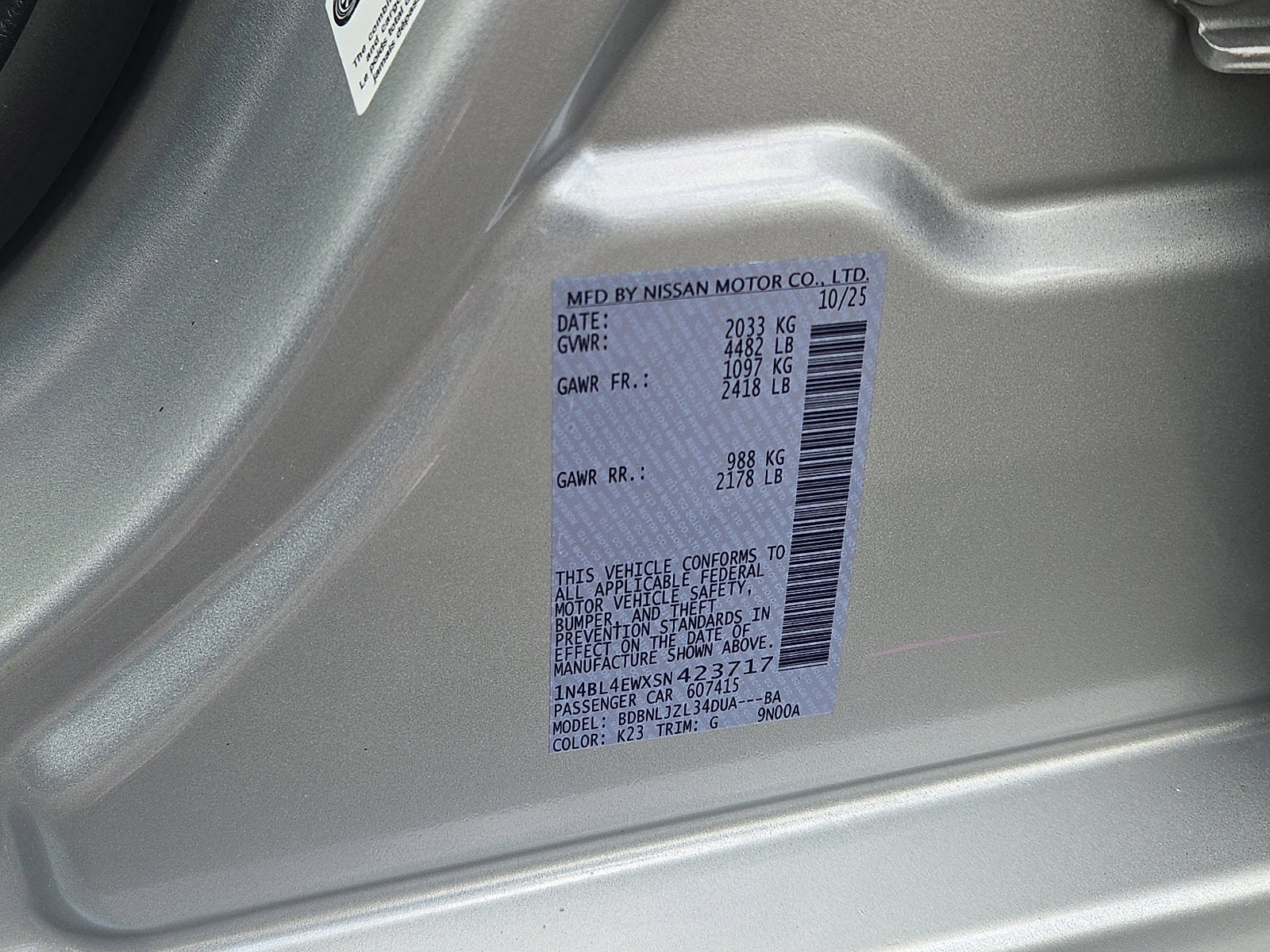 2025 Nissan Altima SL