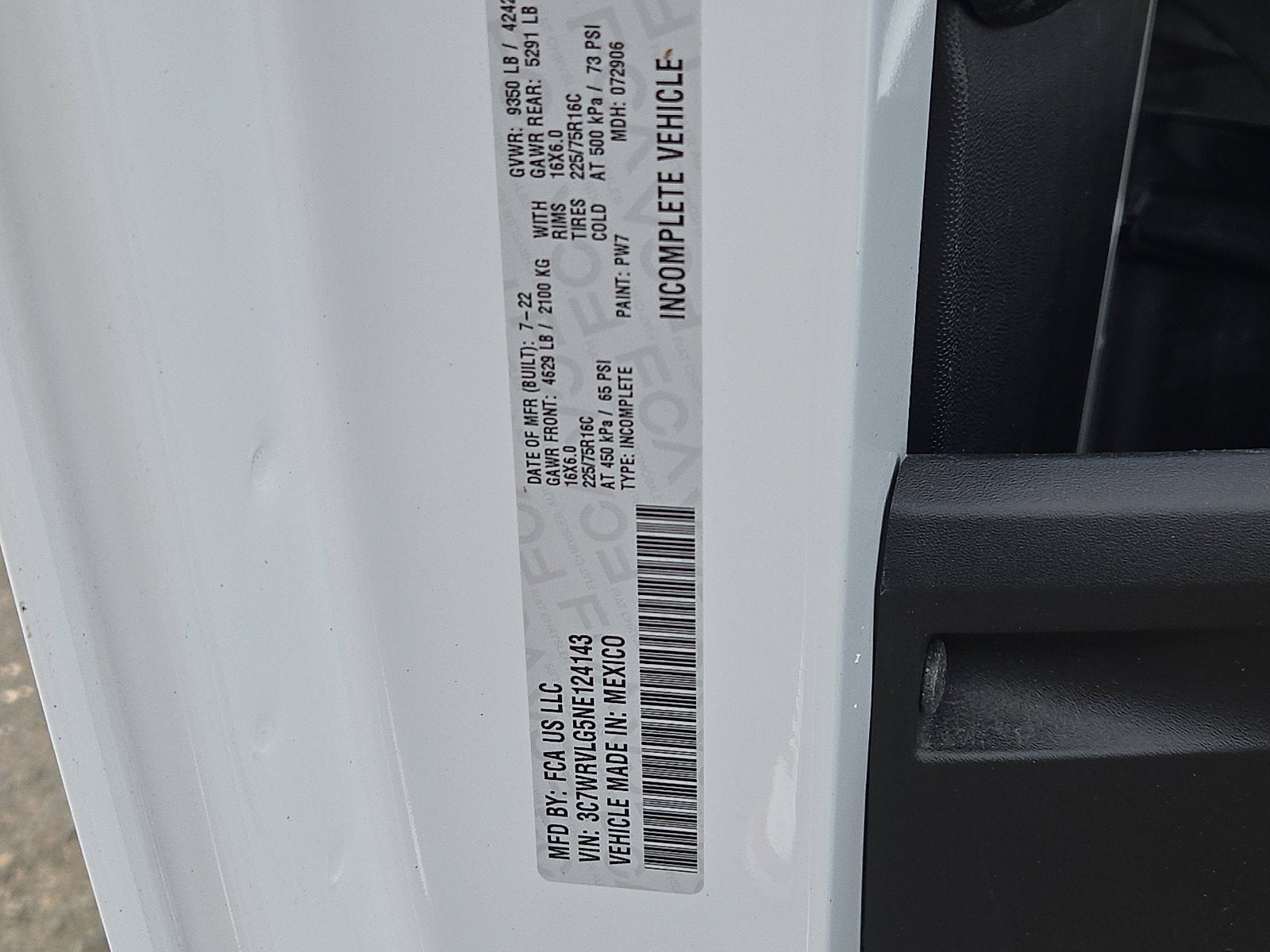 2022 RAM ProMaster Cutaway 3500 159