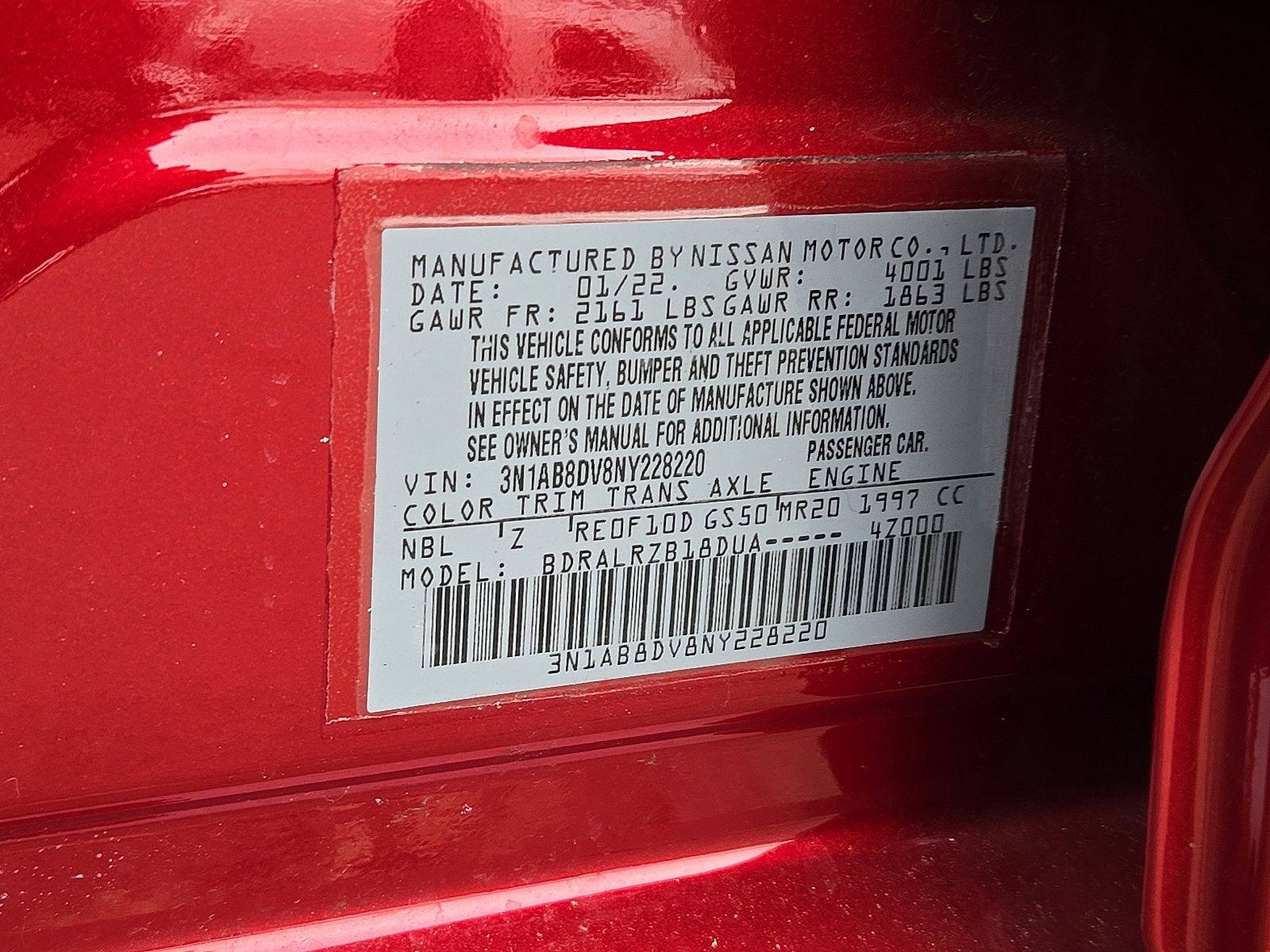 2022 Nissan Sentra SR