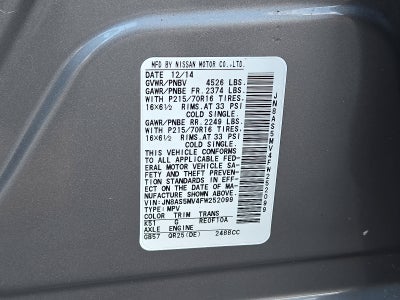 2015 Nissan Rogue Select S