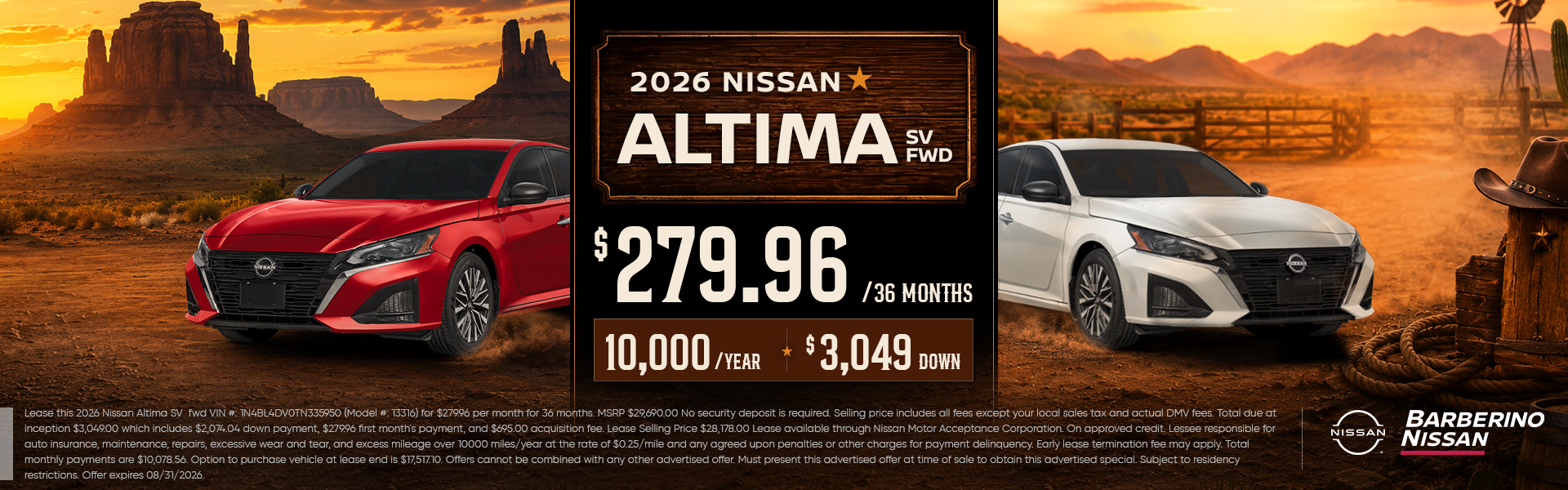2026 Altima SV FWD