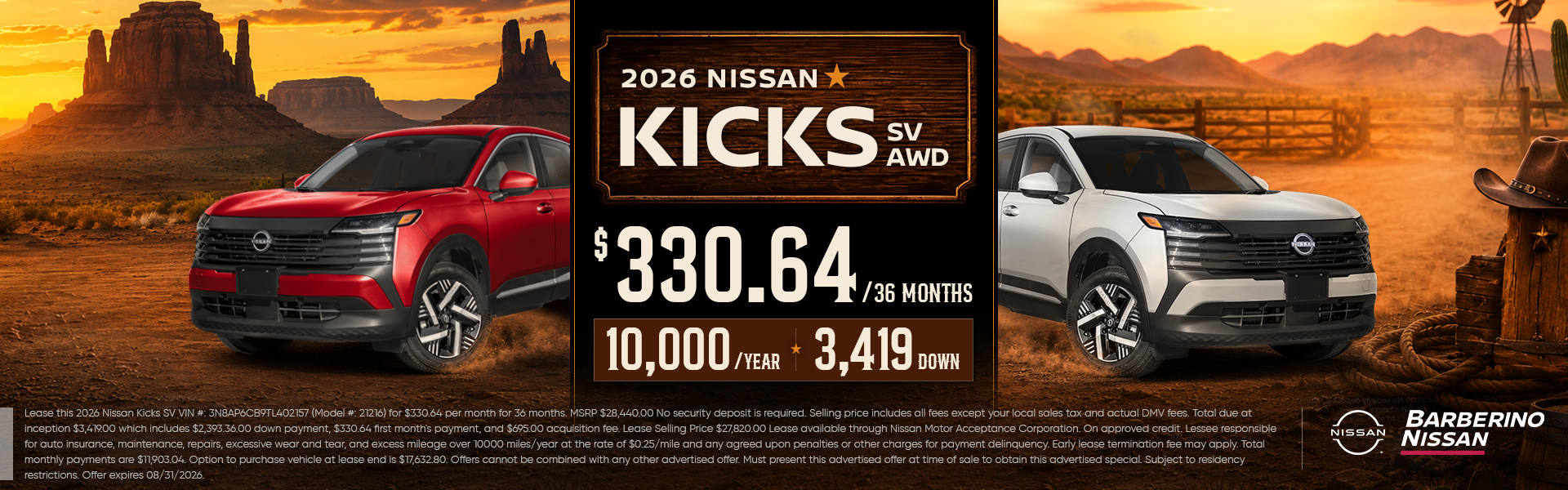 2026 Nissan Kicks SV AWD
