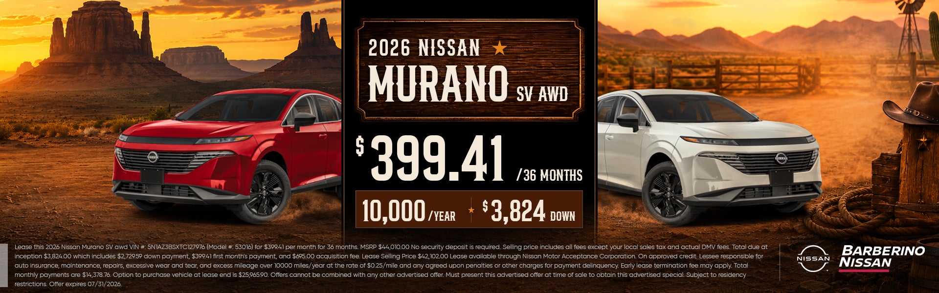2026 Nissan Murano SV AWD