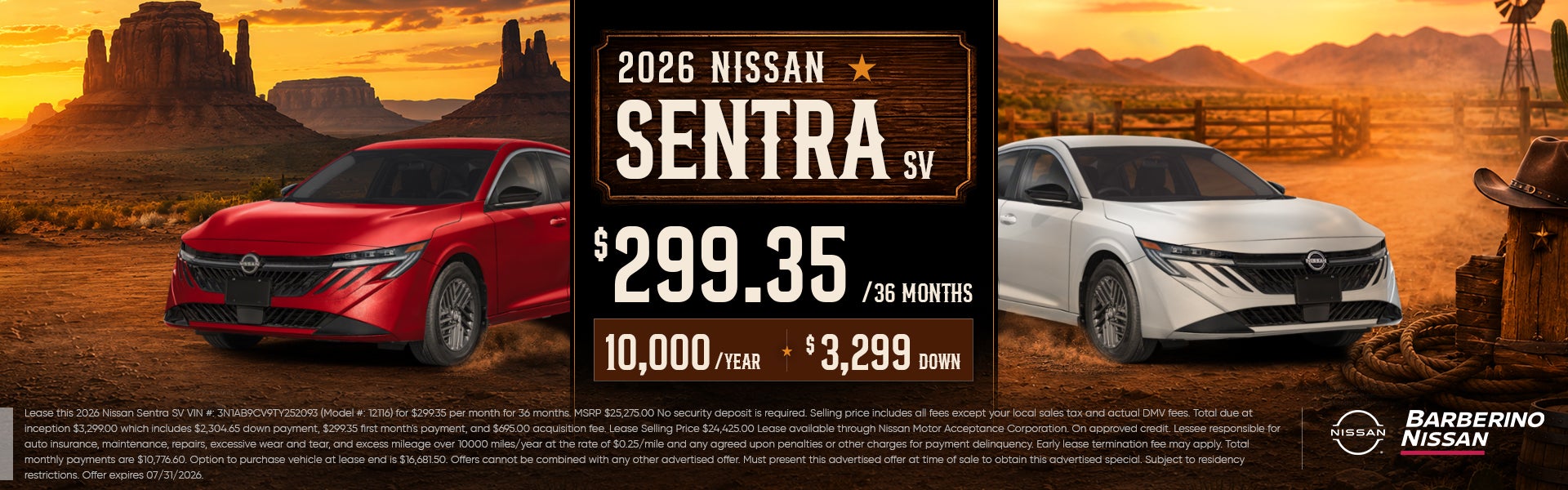 2026 Nissan Sentra SV