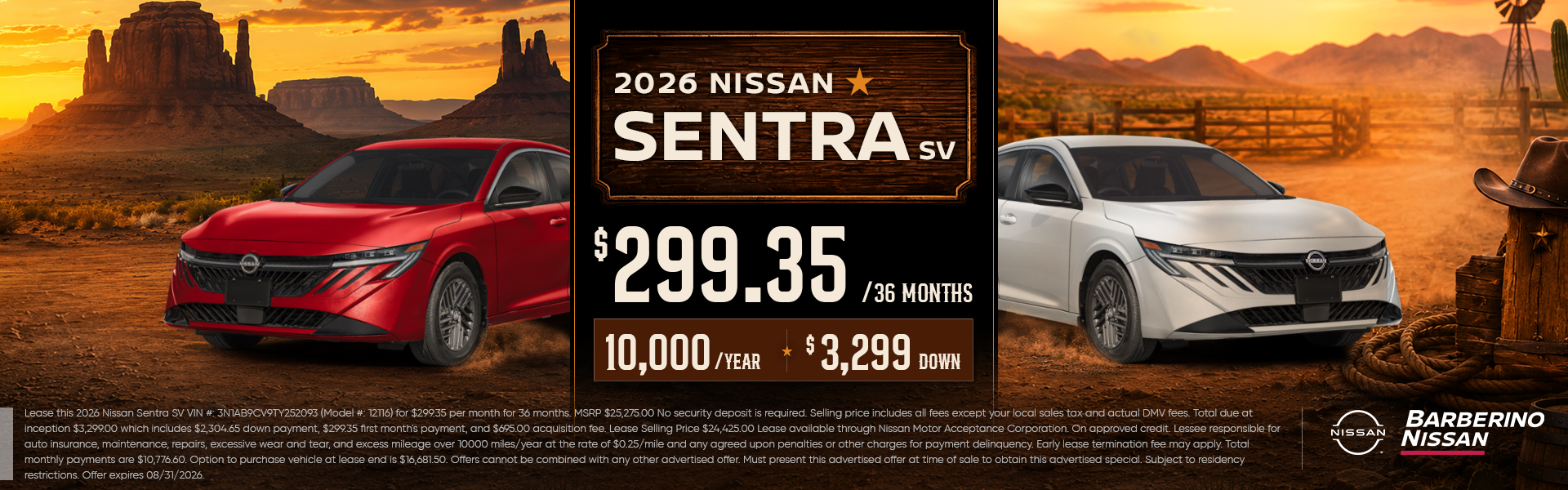 2026 Nissan Sentra SV