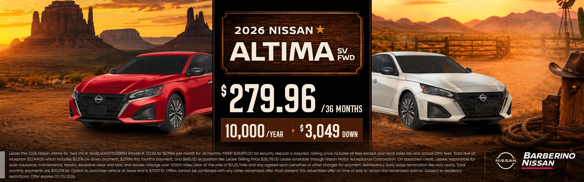 2026 Altima SV FWD